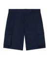 Armani Exchange Twill Cargo Bermuda Shorts In Blue