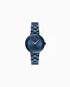 Armani Exchange Automatic Blue Stainless Steel Watch In Multicoloured