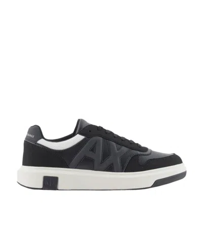 Armani Exchange Two-tone Sneakers In Black