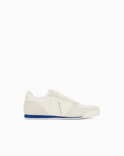 Armani Exchange Urban Suede Mesh Sneakers And Reflex Details In Multi