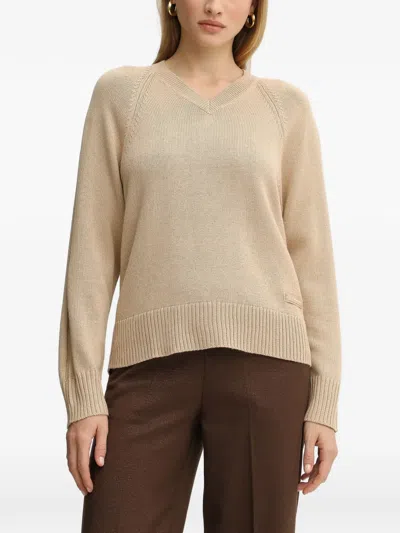 Armani Exchange V-neck Sweater In Brown
