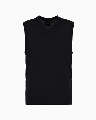 Armani Exchange V-neck Vest In Black