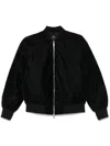 Armani Exchange Zip-up Bomber Jacket In Black
