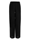 Armani Exchange Velvet-waistband Track Pants In Black