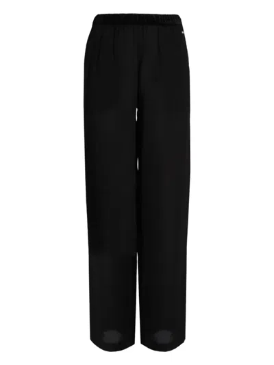 ARMANI EXCHANGE VELVET-WAISTBAND TRACK PANTS