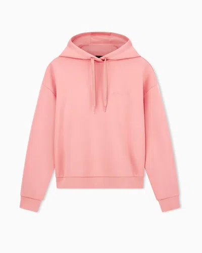 Armani Exchange Viscose Blend Hoodie In Pink