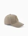 Armani Exchange Visor Cap With Logo In Brown