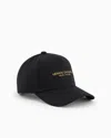 Armani Exchange Visor Cap With Logo In Black