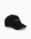 Armani Exchange Logo-print Curved-peak Cap In Black