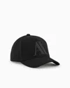Armani Exchange Visor Cap With Logo In Black