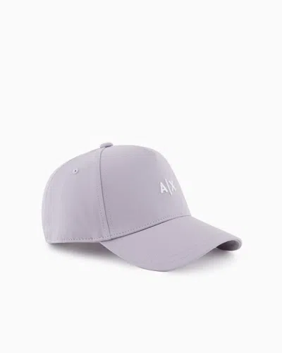 Armani Exchange Visor Cap With Logo In White