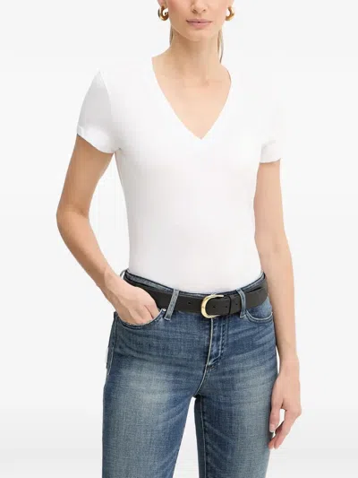 Armani Exchange V-neck T-shirt In White