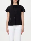 Armani Exchange Single Breasted Vest With Pendant Chain In Black
