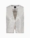 ARMANI EXCHANGE STUDDED DENIM VEST