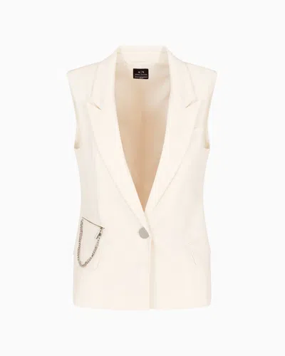 Armani Exchange Waistcoats In White