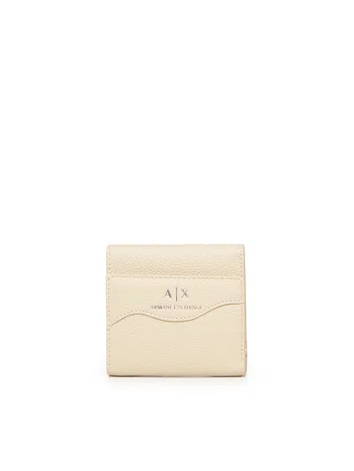 Armani Exchange Wallet With Logo In Neutral