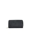 Armani Exchange Wallet With Monogram Pattern In Black