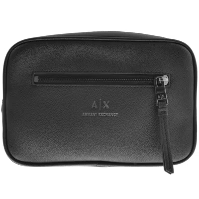 Armani Exchange Wash Bag Black In Green