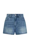 Armani Exchange Washed Shorts In Blue