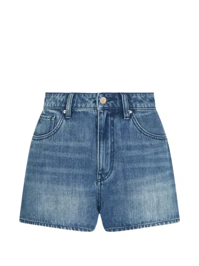Armani Exchange Washed Shorts In Blue
