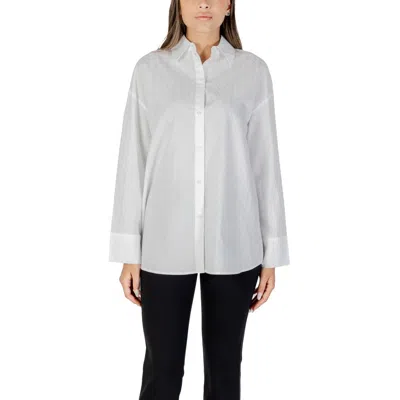 Armani Exchange White Cotton Blouse