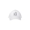Armani Exchange White Cotton Caps Baseball Hat In Gold