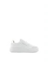 Armani Exchange White Leather Sneakers In White