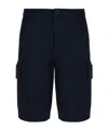 Armani Exchange Wide-leg Shorts In Navy Blue