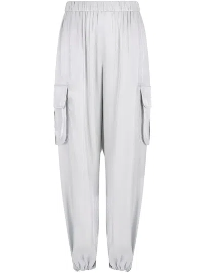 Armani Exchange Wide-leg Trousers In Grey