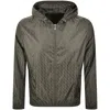 Armani Exchange Windbreaker Jacket Green In Brown