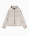 Armani Exchange Windbreakers In Mixed Fabric In Neutral