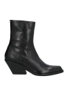 Armani Exchange Woman Ankle Boots Black Size 5.5 Soft Leather In Black