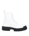 Armani Exchange Woman Ankle Boots White Size 7.5 Soft Leather In White