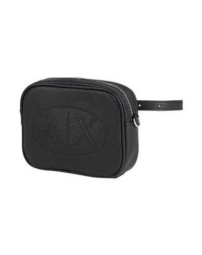 Armani Exchange Woman Belt Bag Black Size - Textile Fibers In Black