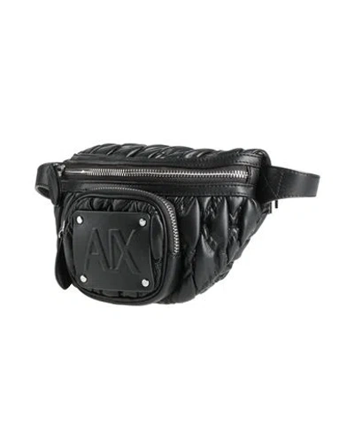 Armani Exchange Woman Belt Bag Black Size - Polyester, Polyurethane