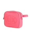 Armani Exchange Woman Belt Bag Coral Size - Textile Fibers In Red