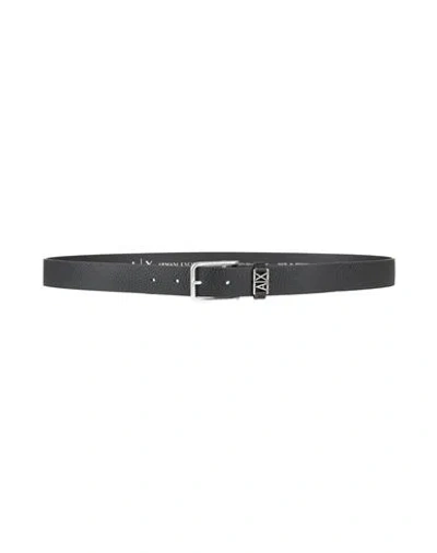 Armani Exchange Woman Belt Black Size 48 Cow Leather