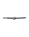 Armani Exchange Woman Belt Navy Size 30 Leather In Blue