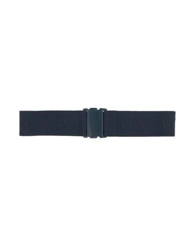 Armani Exchange Woman Belt Navy Size Onesize Textile Fibers In Blue