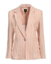 Armani Exchange Woman Blazer Beige Size 8 Linen In Beige