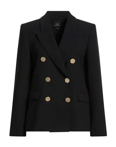 Armani Exchange Woman Blazer Black Size 2 Polyester