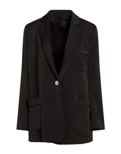 Armani Exchange Woman Blazer Black Size 8 Polyester