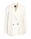 Armani Exchange Woman Blazer Ivory Size 2 Lyocell In White
