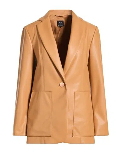 Armani Exchange Woman Blazer Marigold Size 12 Polyester In Yellow