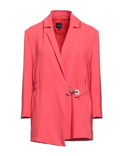 Armani Exchange Woman Suit Jacket Red Size 2 Polyester