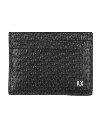 Armani Exchange Woman Cardholder Black Size - Cow Leather