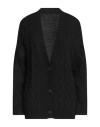 Armani Exchange Woman Cardigan Black Size L Polyester, Acrylic, Wool, Polyamide