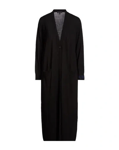 Armani Exchange Woman Cardigan Black Size L Virgin Wool, Acrylic