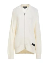 Armani Exchange Woman Cardigan Cream Size M Wool, Polyester In Neutral