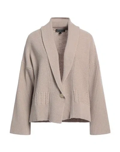 Armani Exchange Woman Cardigan Taupe Size Xs Wool, Polyamide In Grey